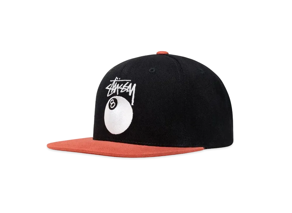 Stussy TWILL STOCK 8 BALL CAP "Black"