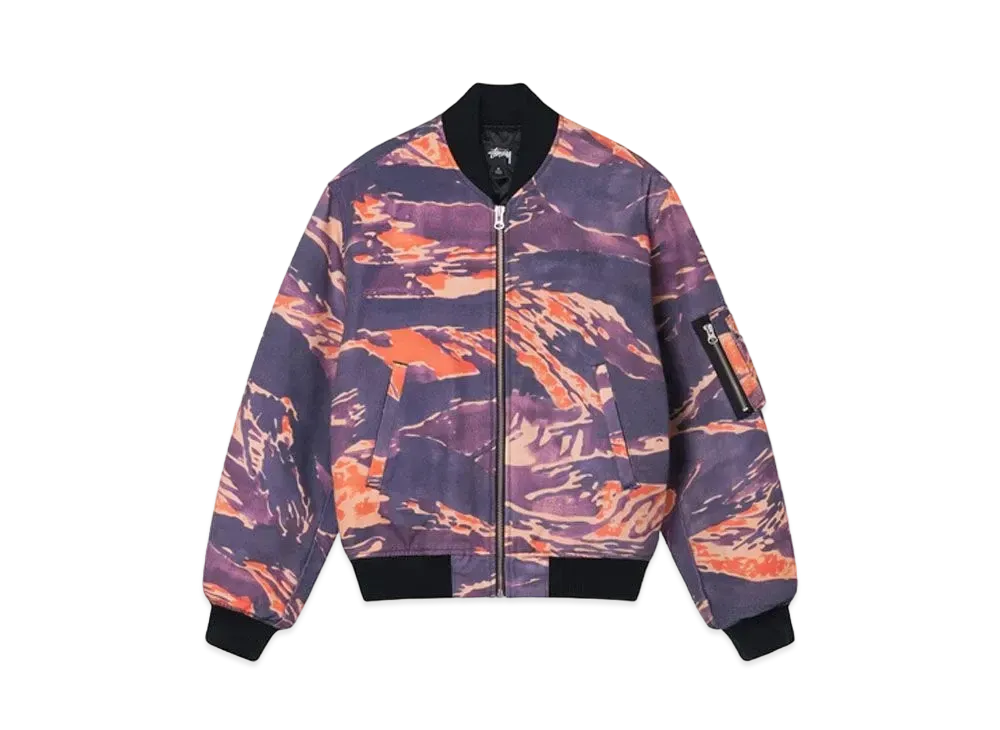 Stussy Tigris Canvas Bomber "Purple"