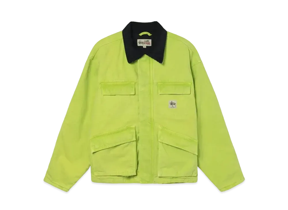 Stussy Washed Canvas Shop Jacket "Lime"