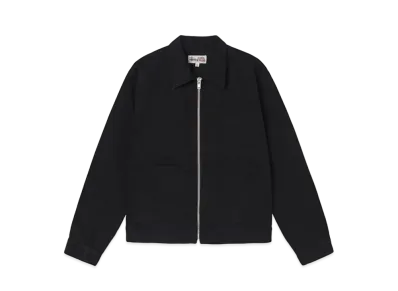 Stussy Overdyed Zip Work Jacket "Black"