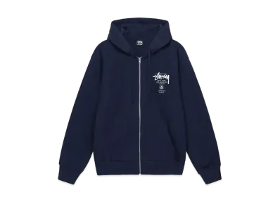 Stussy World Tour Zip Hoodie "Navy"