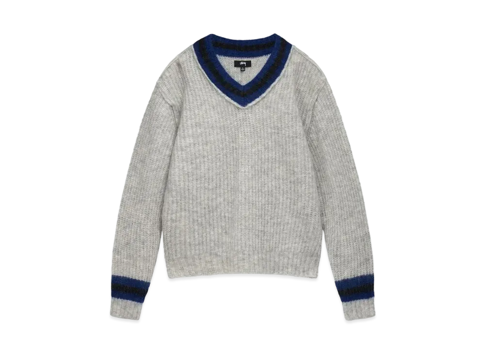 ステューシー モヘア テニス セーター "アッシュ" 117142