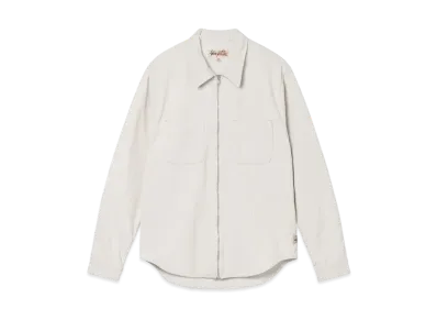 Stussy Wide Wale Cord Zip Shirt "Bone"