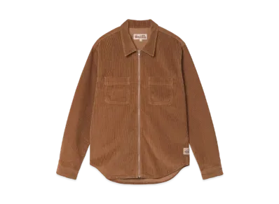 Stussy Wide Wale Cord Zip Shirt "Copper"