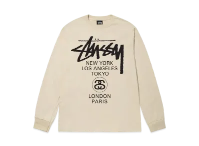 Stussy World Tour LS Tee "Putty"