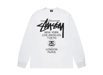 Stussy World Tour LS Tee "White"