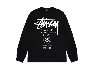 Stussy World Tour LS Tee "Black"