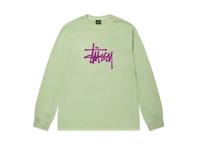 Stussy Outlined Pigment Dyed LS Tee "Sage"