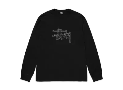Stussy Outlined Pigment Dyed LS Tee "Black"