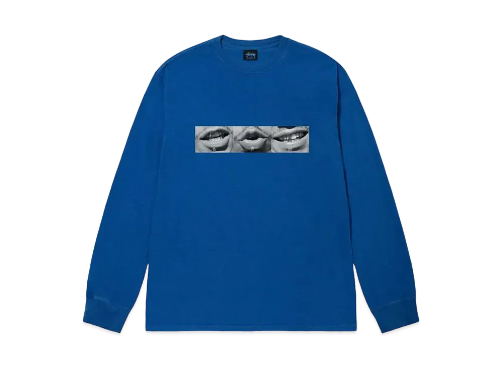 Stussy Phonetic Pigment Dyed LS Tee "Blue"