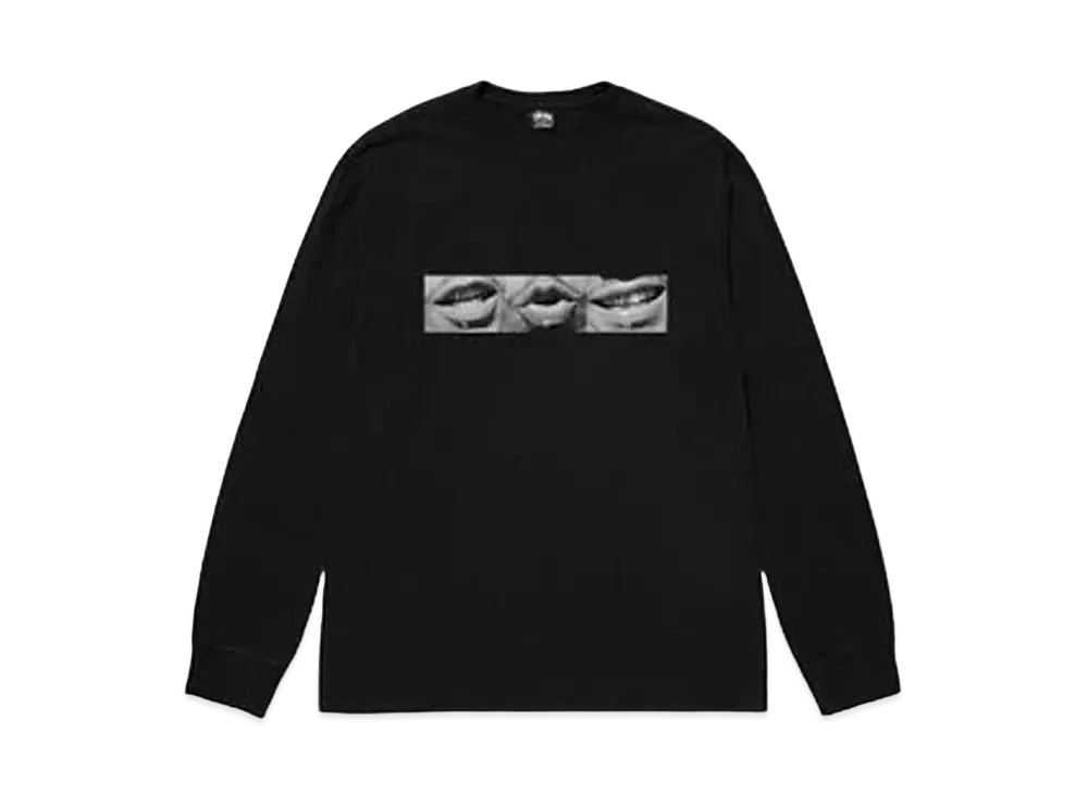 Stussy Phonetic Pigment Dyed LS Tee "Black"