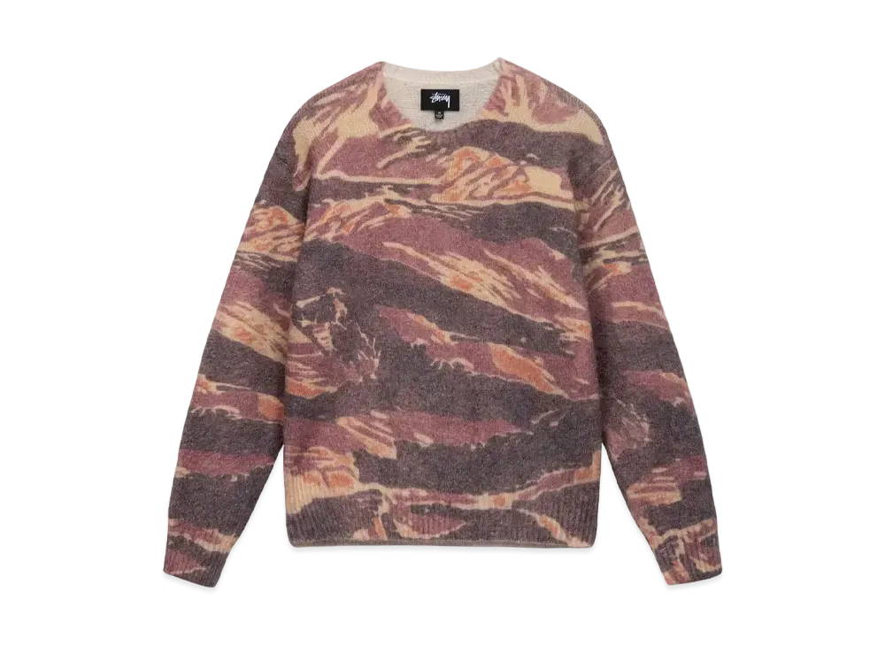 Stussy Tigris Print Sweater "Brown"