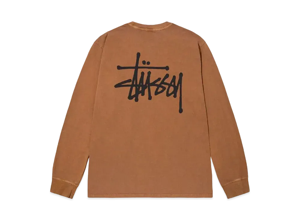 Stussy Basic Stussy Pigment Dyed LS Tee "Almond"