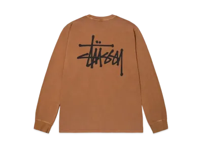 Stussy Basic Stussy Pigment Dyed LS Tee "Almond"