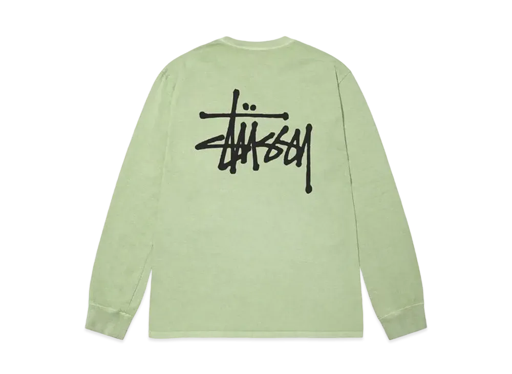 Stussy Basic Stussy Pigment Dyed LS Tee "Sage"