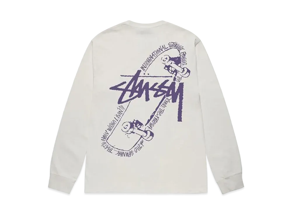 Stussy Skate Posse Pigment Dyed LS Tee "Natural"