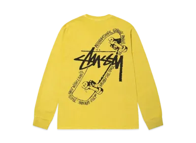 Stussy Skate Posse Pigment Dyed LS Tee "Butter"