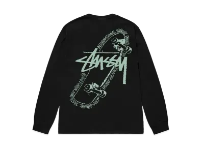 Stussy Skate Posse Pigment Dyed LS Tee "Black"