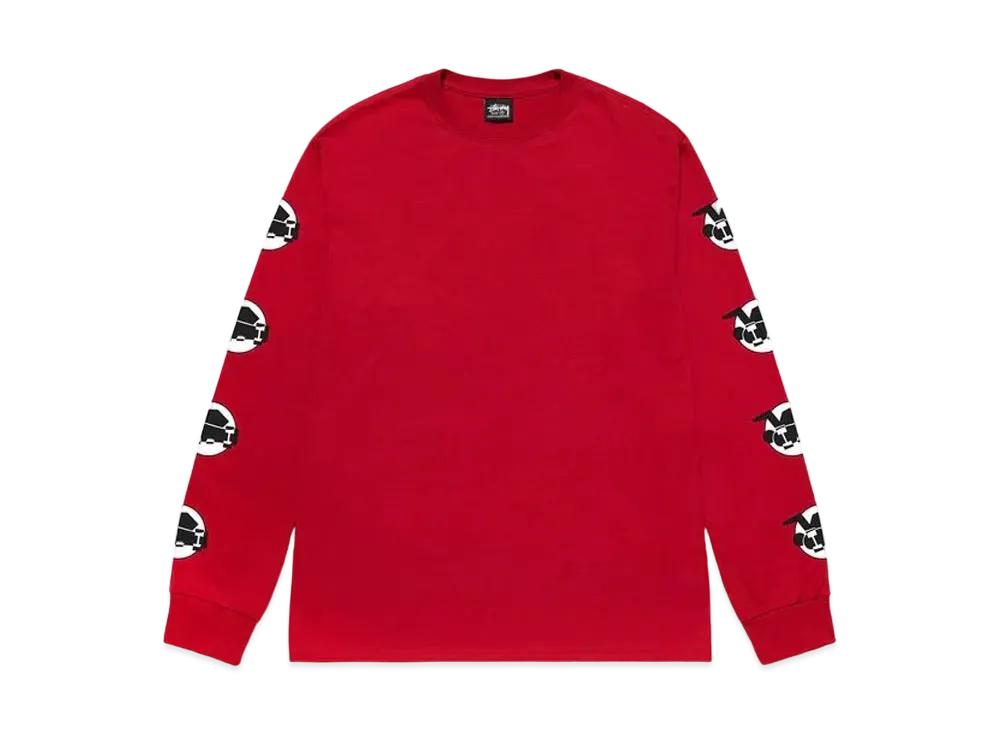Stussy Skateman LS Tee "Dark Red"