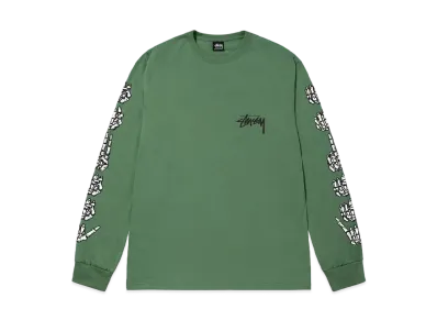 Stussy Hands LS Tee "Olive"