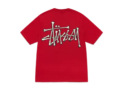 Stussy Bones Stock Tee "Dark Red"