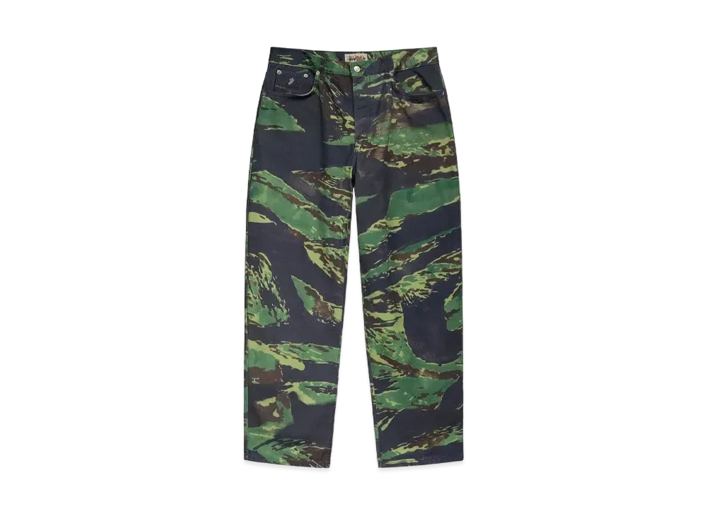 ステューシーチグリス キャンバス ビッグ OL ジーンズ "グリーン"