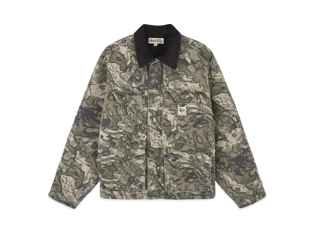 Stussy Washed Canvas Shop Jacket "Veil Camo"