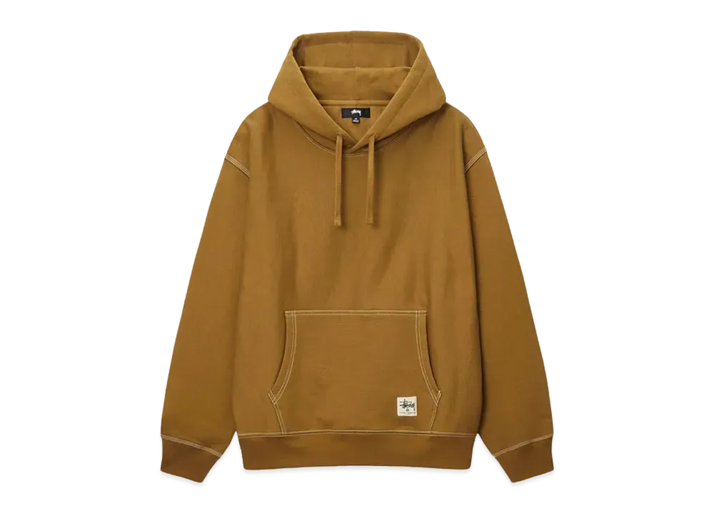 Stussy Contrast Stitch Label Hoodie "Olive"