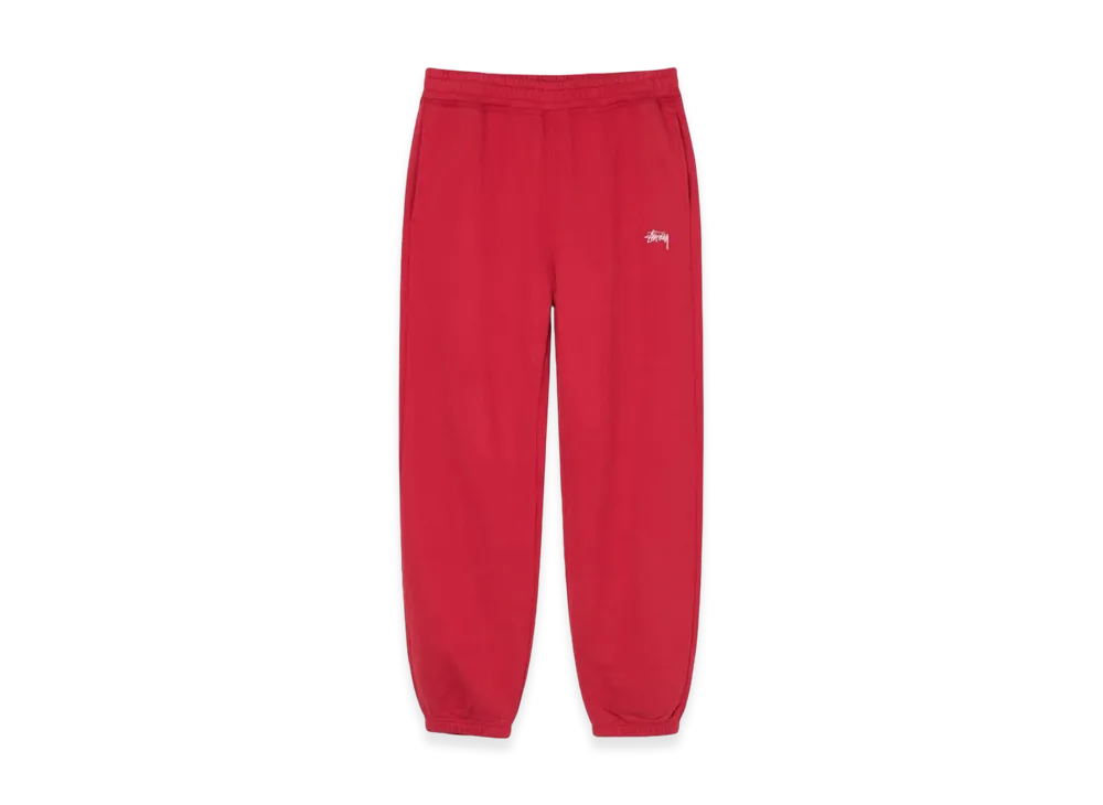 Stussy Overdyed Stock Logo Pants "Red"