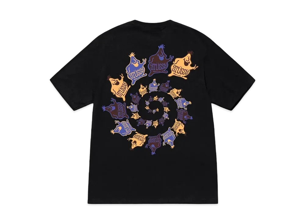 Stussy Mr. Blob Spiral Tee "Black"