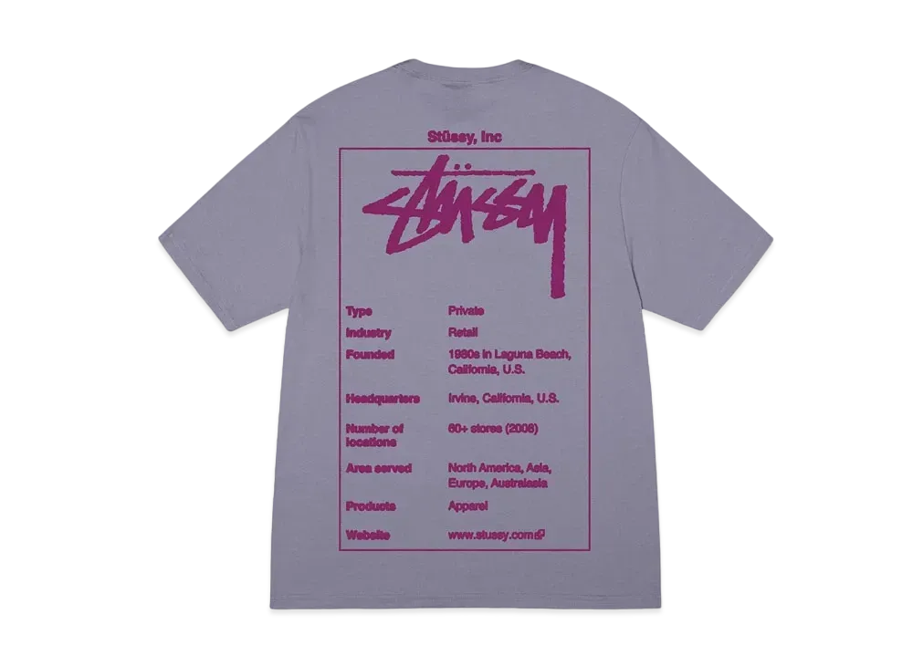 Stussy Wiki Tee "Mauve"