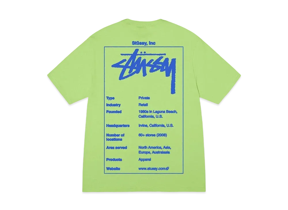 Stussy Wiki Tee "Tea"