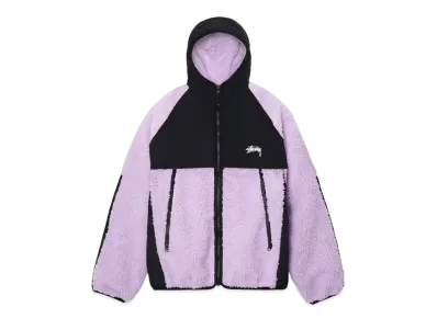 Stussy Sherpa Paneled Hooded Jacket "Lavender"
