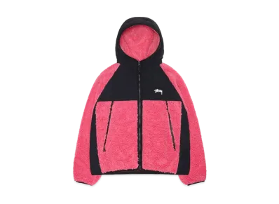 Stussy Sherpa Paneled Hooded Jacket "Pink"