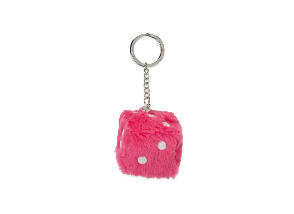 ステューシー ファジー ダイス キーチェーン "ピンク"