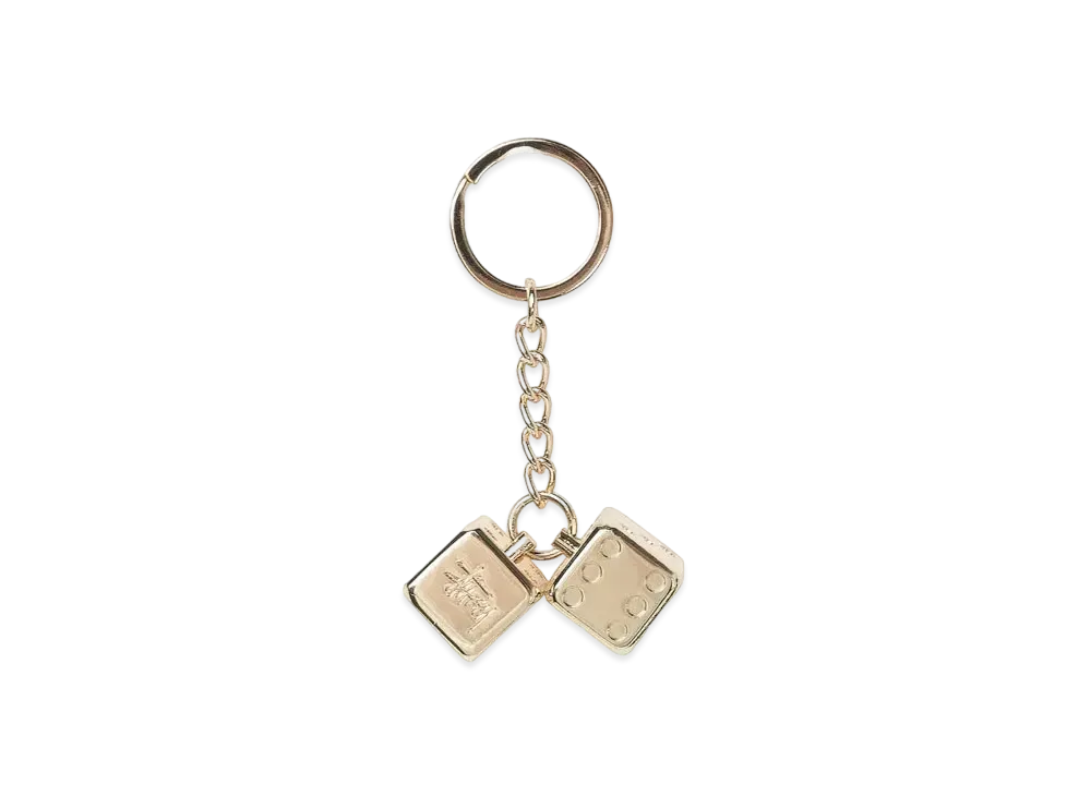 【Stussy】 l Dice Keychain Brass Stussy Metal Dice Keychain Brass / Fashion / Accessories