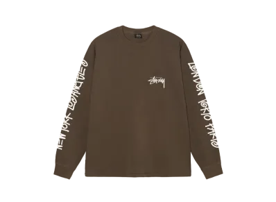 Stussy Big Cities LS Tee Pigment Dyed "Coffee"