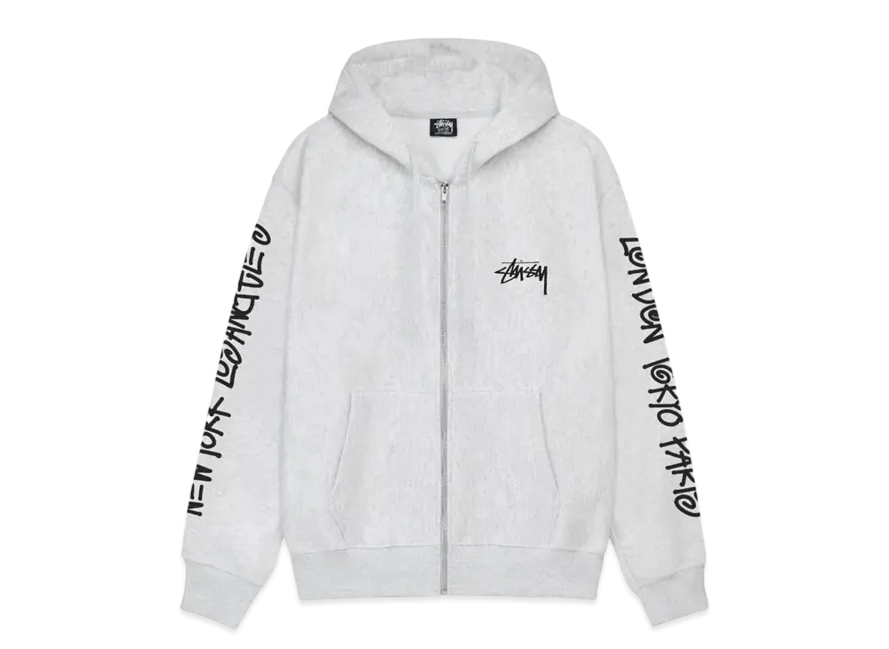 Stussy Big Cities Zip Hoodie "Ash Heather"