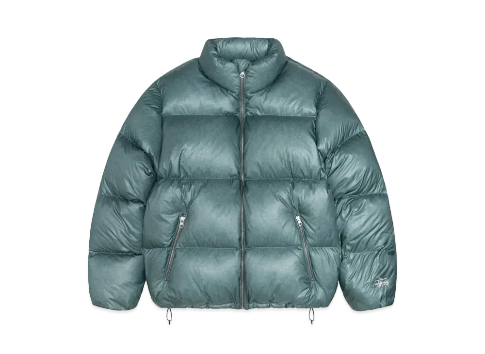 ステューシー ダウン パッファ パラシュート リップストップ "パウダー ブルー"