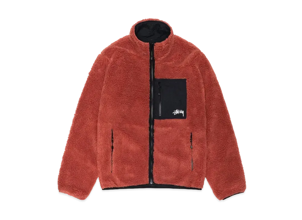 Stussy Sherpa Reversible Jacket "Terracotta"