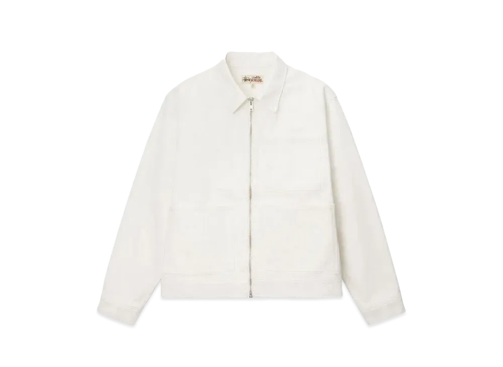 Stussy Zip Work Jacket Overdyed "Bone"