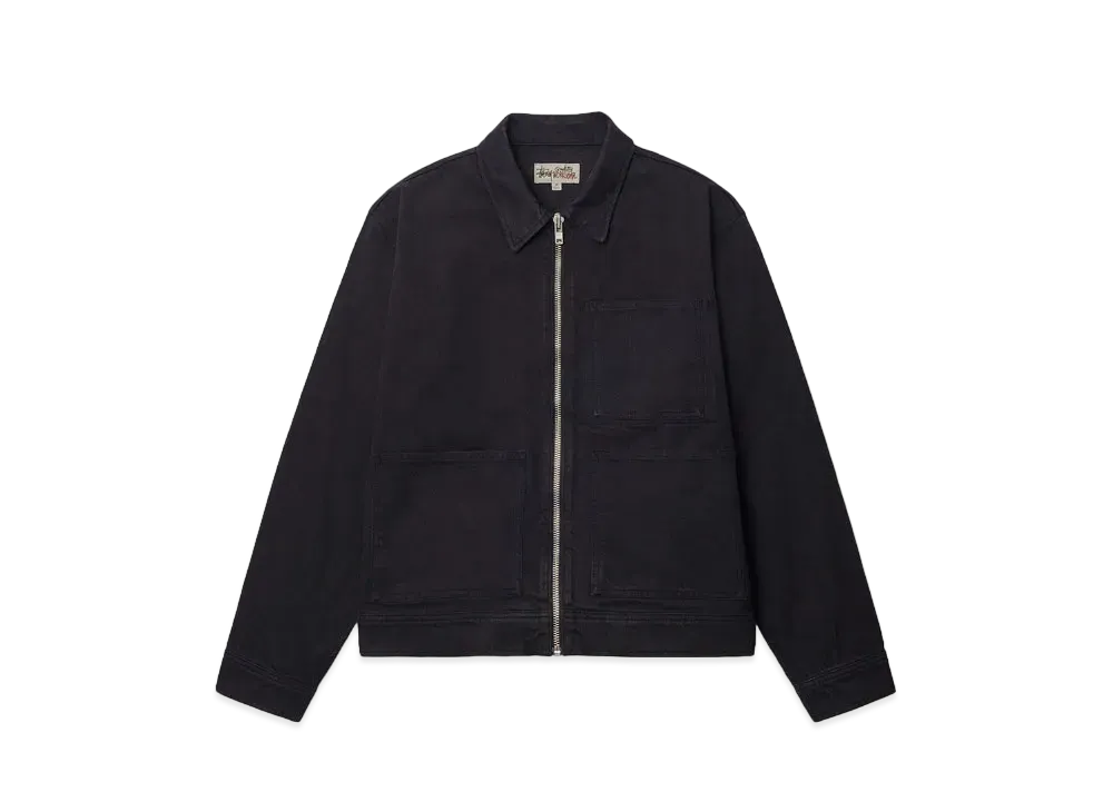 Stussy Zip Work Jacket Overdyed "Black"