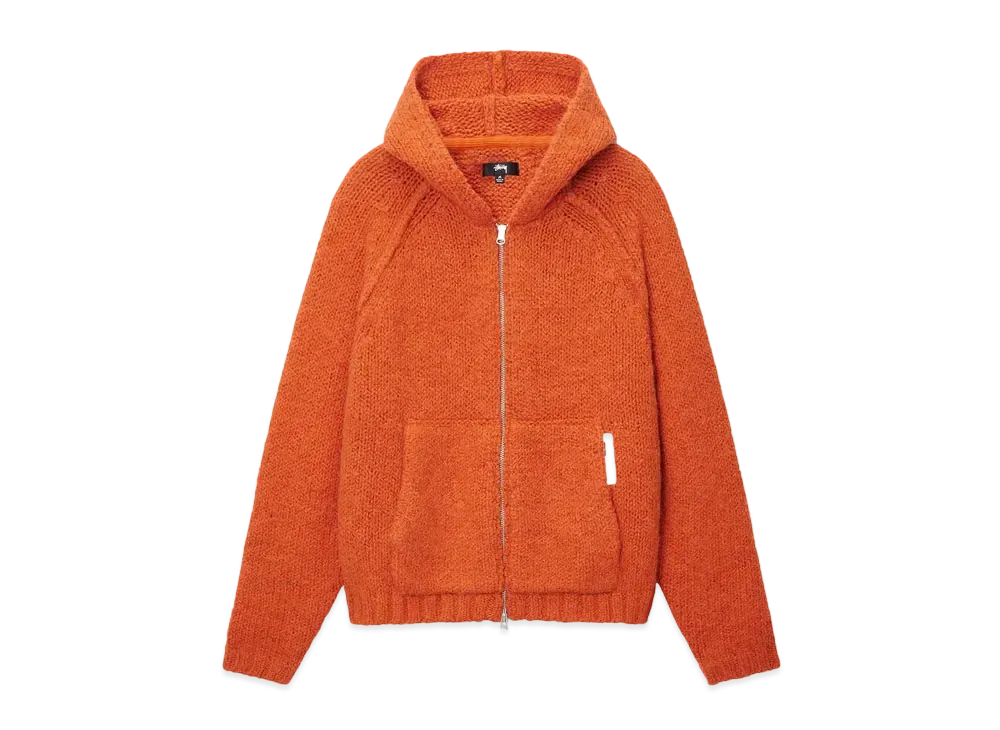 Stussy Chunky Knit Zip Hoodie "Terracotta"
