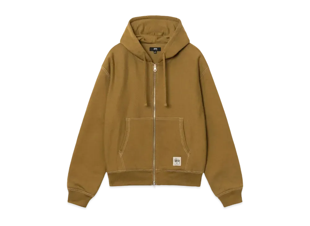 Stussy Double Face Label Zip Hoodie "Olive"