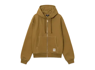 Stussy Double Face Label Zip Hoodie "Olive"