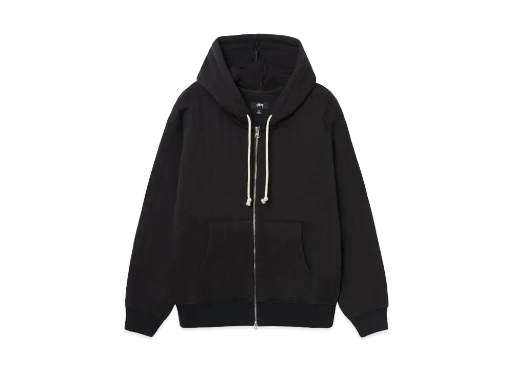 Stussy Vertical Quilted Zip Hoodie "Black"