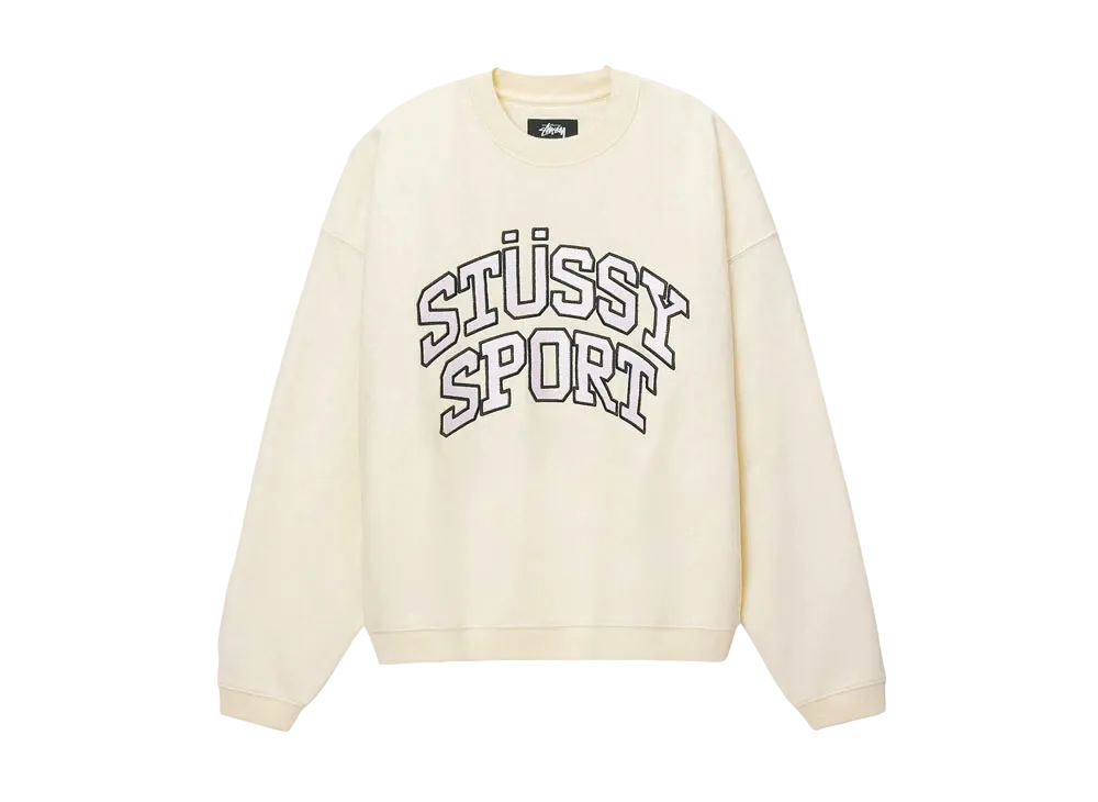 Stussy Sport Relaxed Oversized Crew "Ivory"