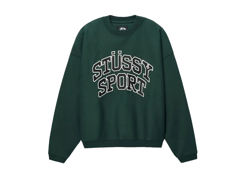 Stussy Sport Relaxed Oversized Crew "Pine"