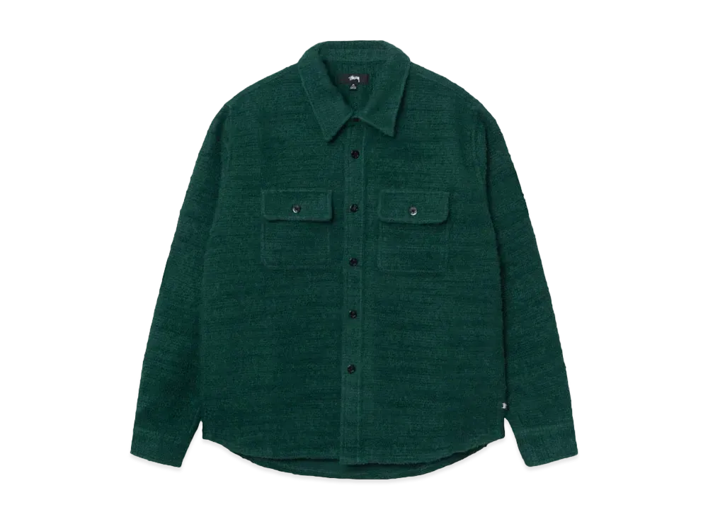 Stussy Boucle Wool CPO Shirt "Green"