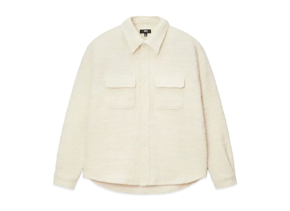 Stussy Boucle Wool CPO Shirt "Natural"